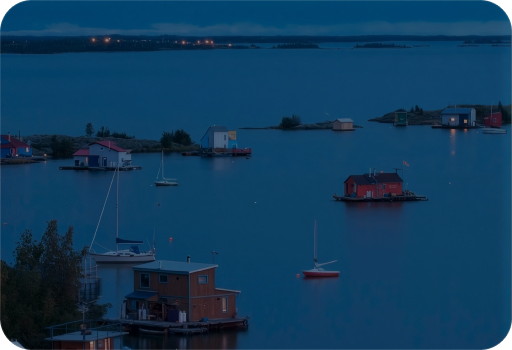 Slave Lake at dusk