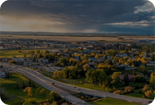 Medicine Hat aerial view