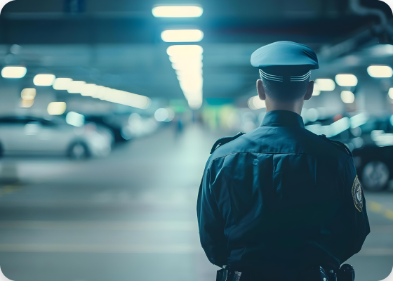 GPS Security dispatch software tracking a patrol officer