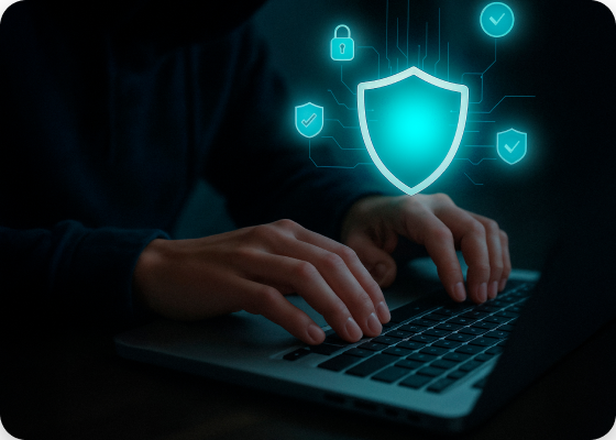 GPS Security cyber analyst reviewing network activity