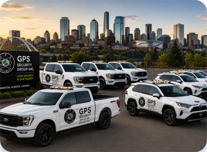 GPS Security mobile patrol vehicle on route