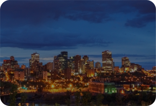 Regional dispatch skyline at dusk